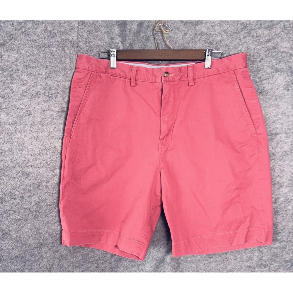 Polo Ralph Lauren Chino Shorts Men 35 Dark Pink Classic Fit Pockets 9"‎ Inseam